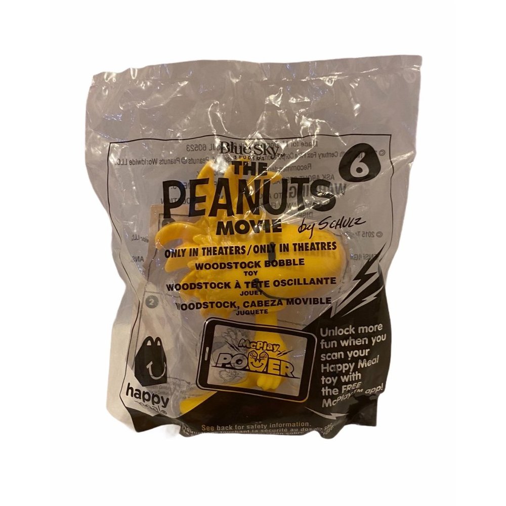 McDonald’s 2015 The Peanuts Movie by Schulz Woodstock Bobble #6 Happy Meal Toy